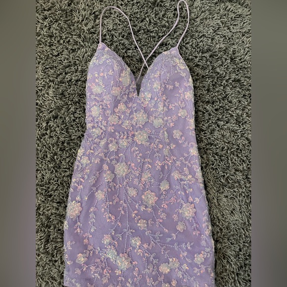 Flowers By Zoe Purple Glam Pop Sequin Dress main image 0
